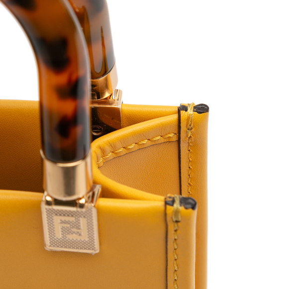 Pre-Loved Fendi Mini Leather Sunshine Shopper Tote - Picture 7 of 11